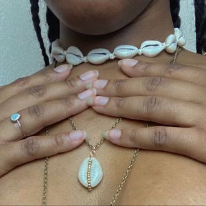 Cowrie Shell Necklace -- Unisex Adjustable - Beach